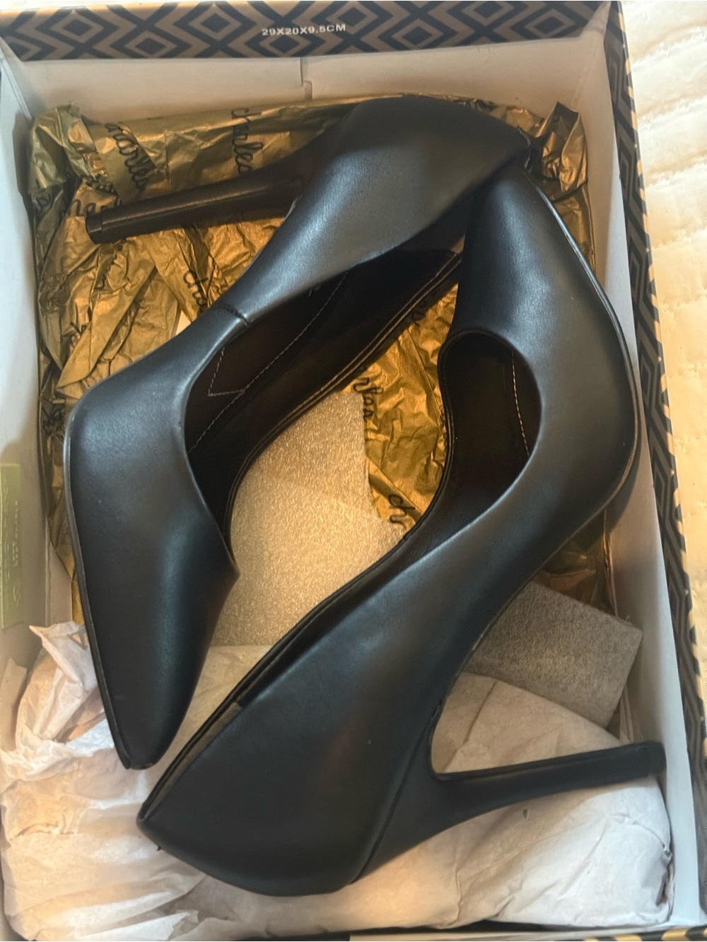Charles David Black Pointed-Toe Stiletto Heels